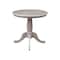 International Concepts Round 30 in Round Top Pedestal Table, 28.9 inH, Washed Gray Taupe, 30 W, 30 L, 28.9 in H, Wood K09-30RT - alternate 2